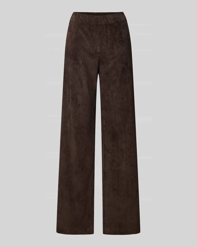 MAC Jeans Flared Cordhose mit Paspeltaschen am Gesäß Modell 'CHIARA Dunkelbraun