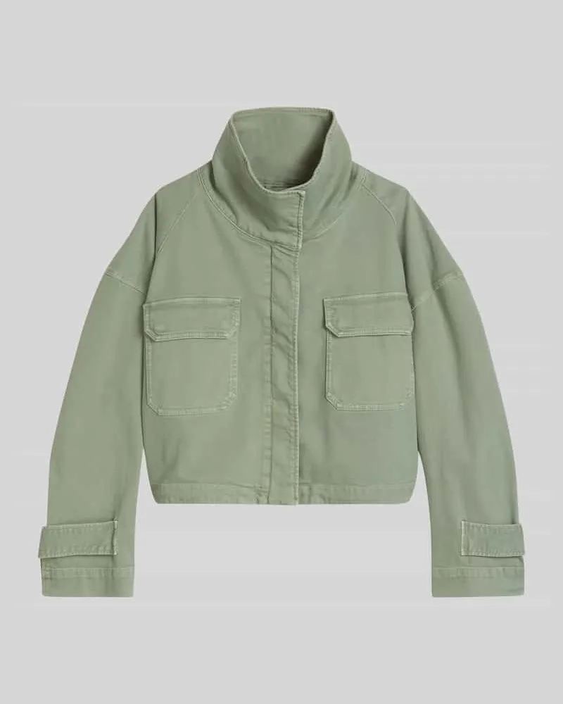Marc O'Polo Relaxed Fit Jeansjacke aus Baumwoll-Mix Hellgruen