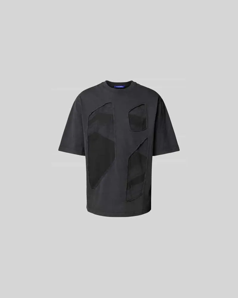 A-COLD-WALL* T-Shirt mit geripptem Rundhalsausschnitt Black
