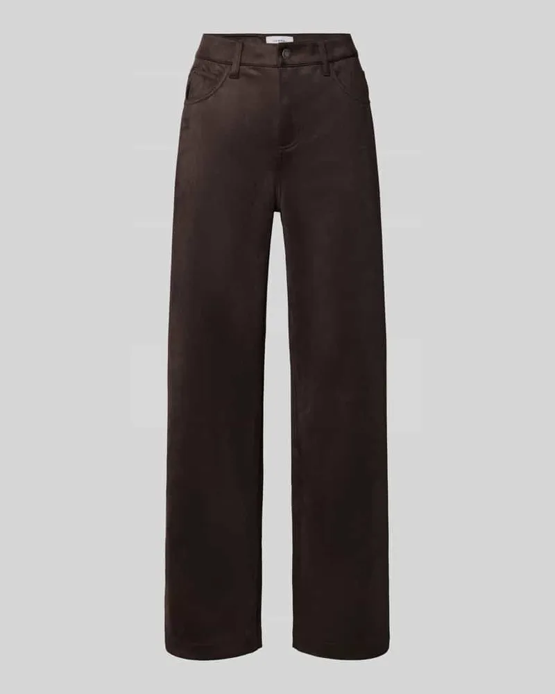 COMMA Hose mit Eingrifftaschen Dunkelbraun