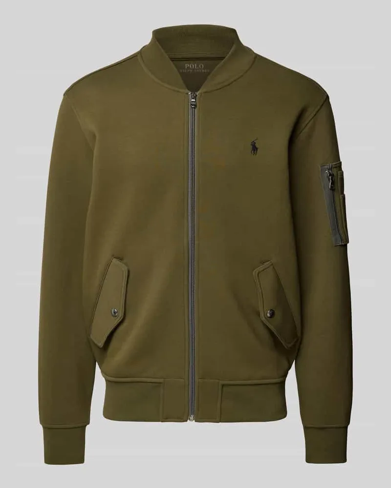 Ralph Lauren Sweatjacke mit Reißverschluss Oliv