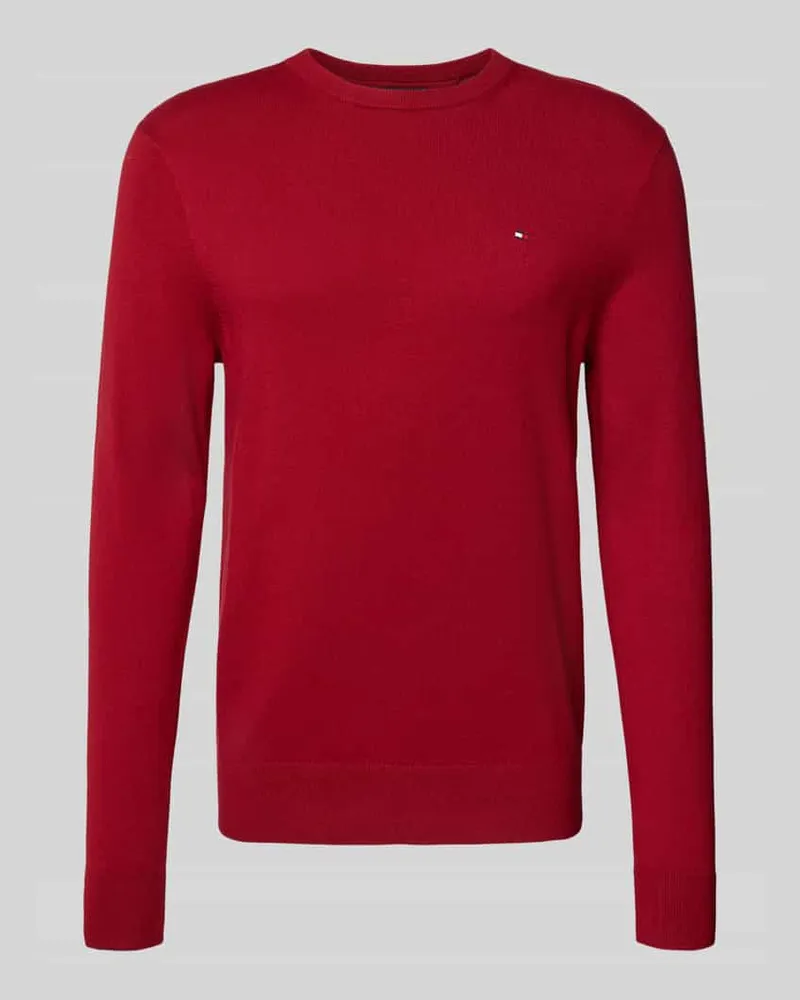 Tommy Hilfiger Regular Fit Strickpullover aus Baumwoll-Kaschmir-Mix Rot