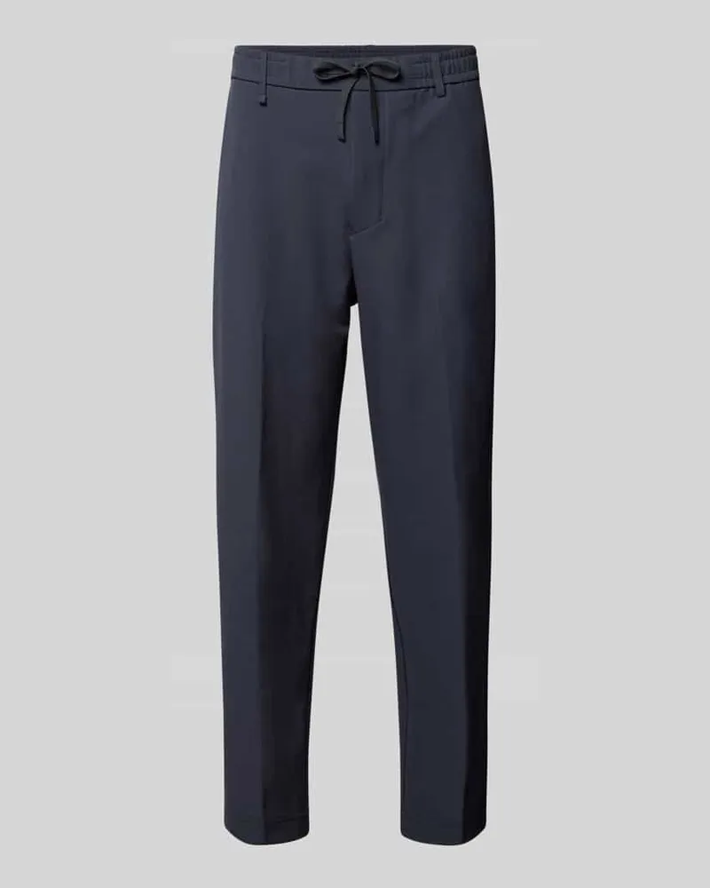 HUGO BOSS Regular Fit Stoffhose mit Tunnelzug Modell 'Convert Dunkelblau
