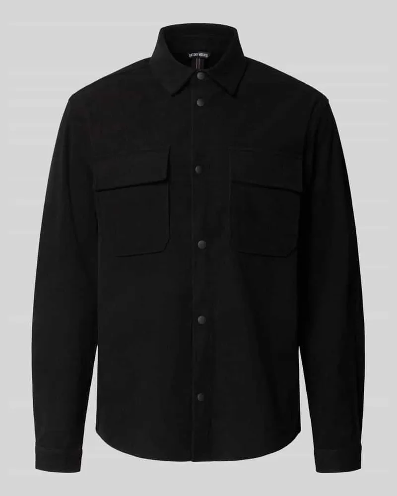 Antony Morato Regular Fit Hemdjacke aus Feincord Modell 'DAKAR Black