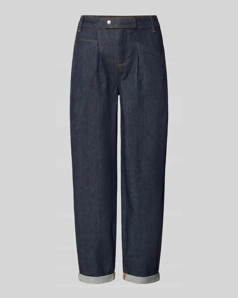 Buena Vista Regular Fit Barrel Jeans aus Baumwoll-Mix Modell 'Studio Pants Dunkelblau