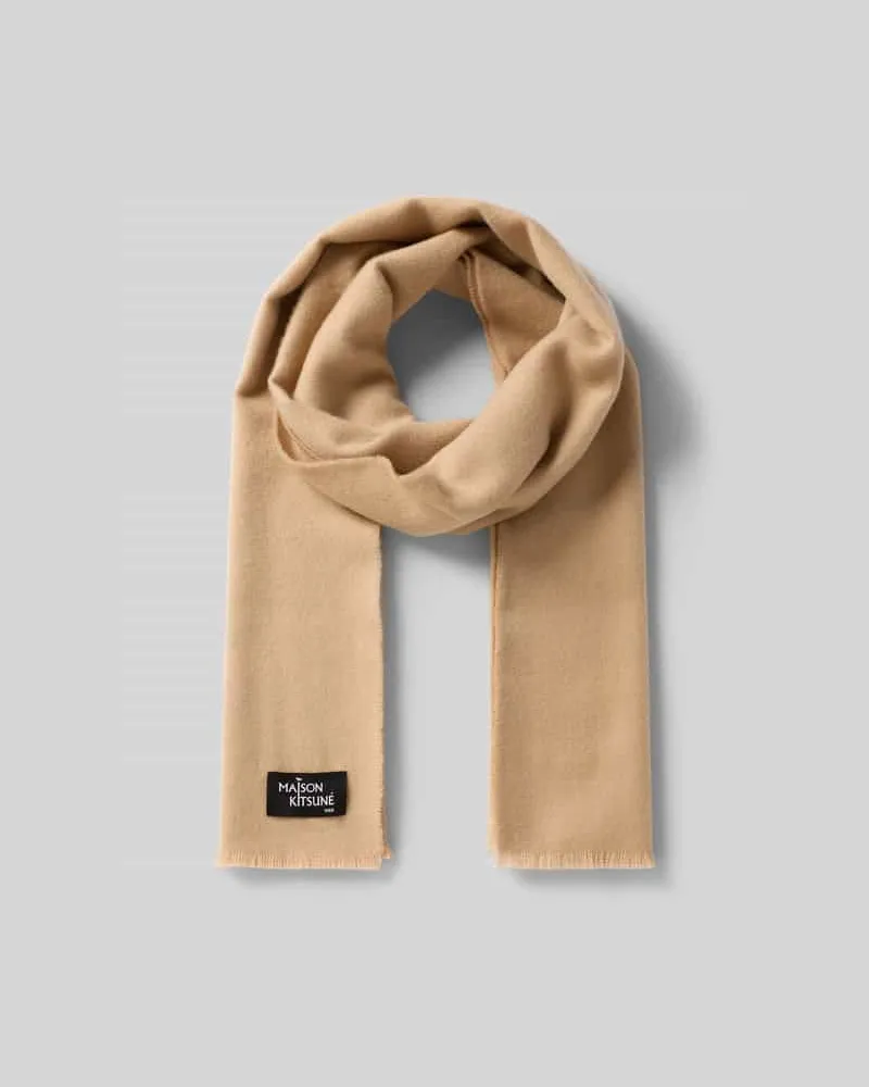 Kitsuné Schal mit Label-Detail Beige