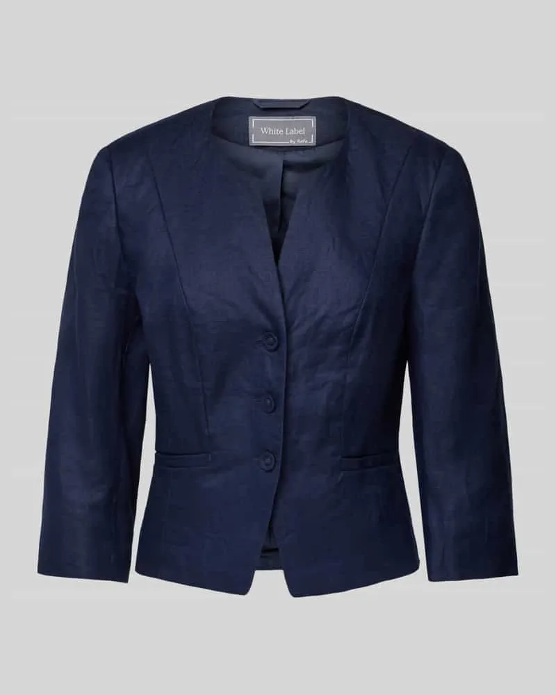 White Label Blazer mit Leistentaschen Marine