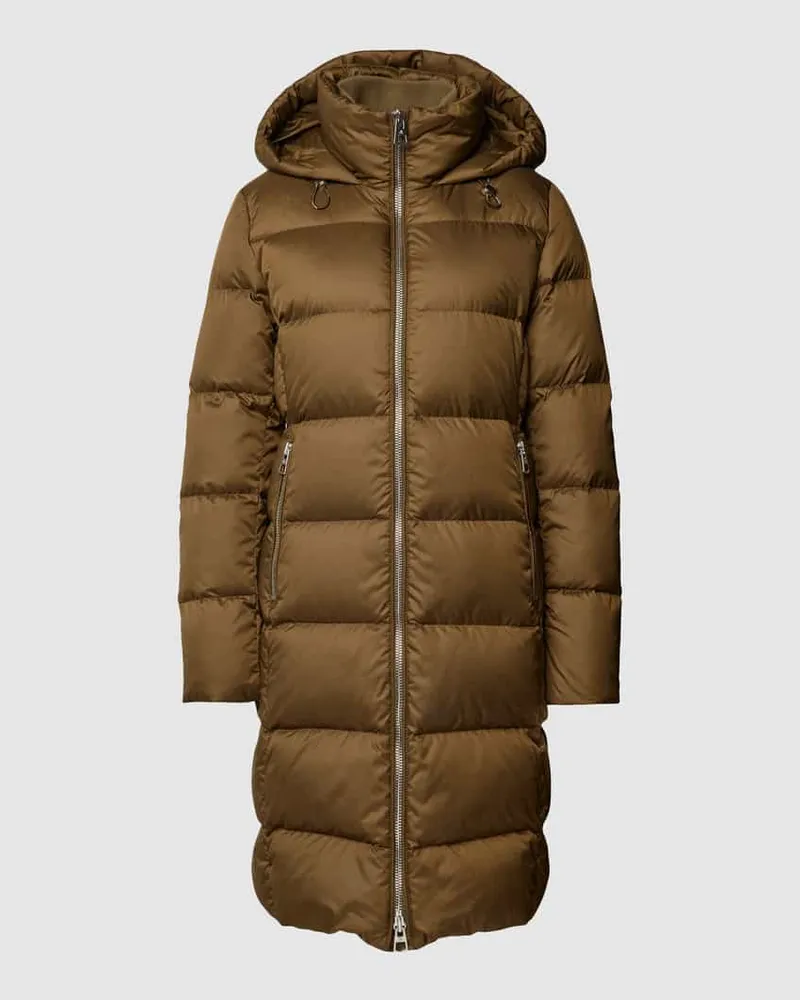 Marc O'Polo Daunenmantel mit Kapuze mit Tunnelzug Khaki
