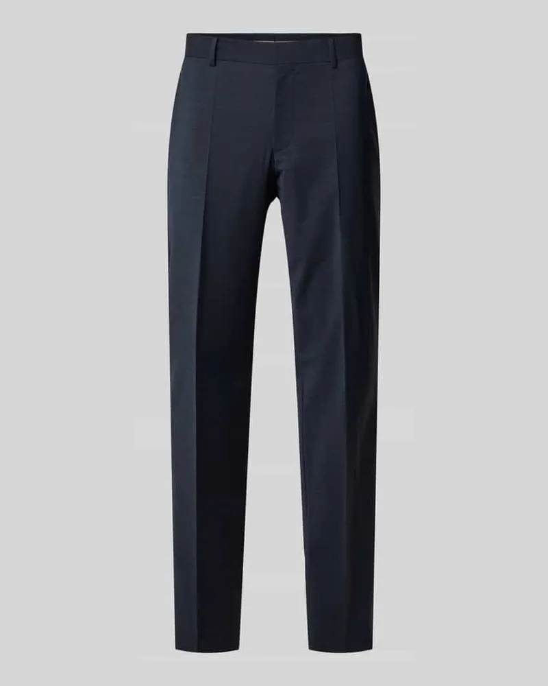 HUGO BOSS Slim Fit Anzughose aus Schurwoll-Mix Modell 'GENIUS Dunkelblau