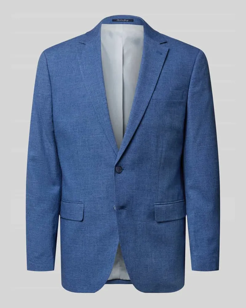 Christian Berg Regular Fit 2-Knopf-Sakko mit Pattentaschen Royal