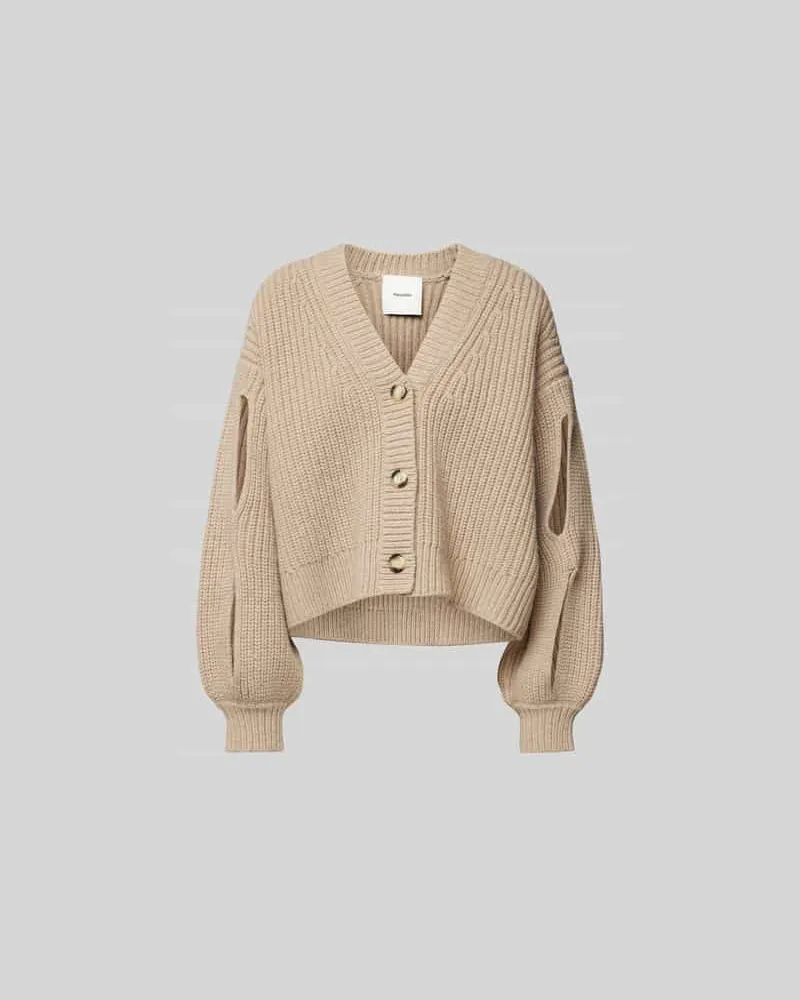 Nanushka Oversized Cardigan mit Kaschmir-Anteil Sand