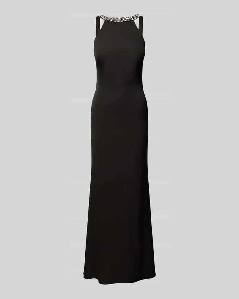Mascara Abendkleid mit Ziersteinbesatz Black