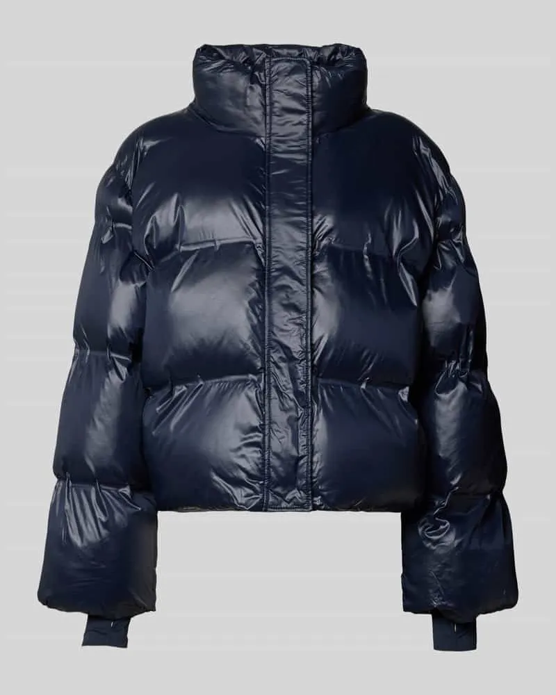 Neo Noir Steppjacke mit Abdeckleiste Modell 'Rhea Dunkelblau