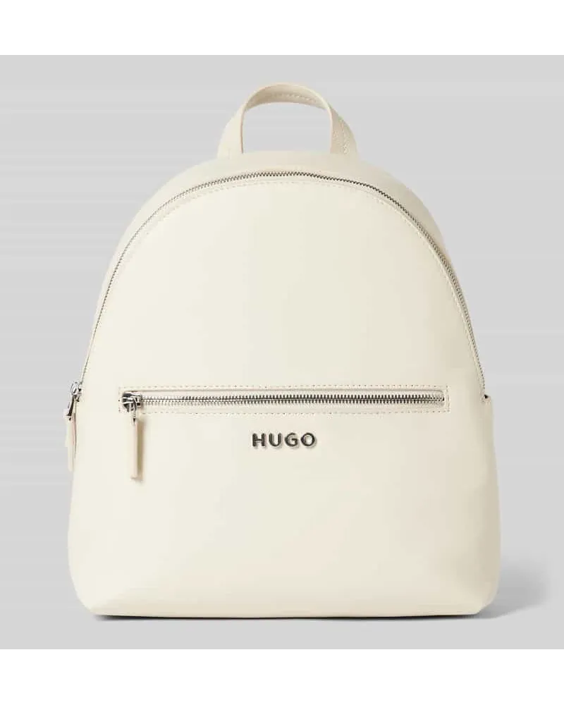 HUGO BOSS Rucksack mit Label-Applikation Modell 'Chris Offwhite