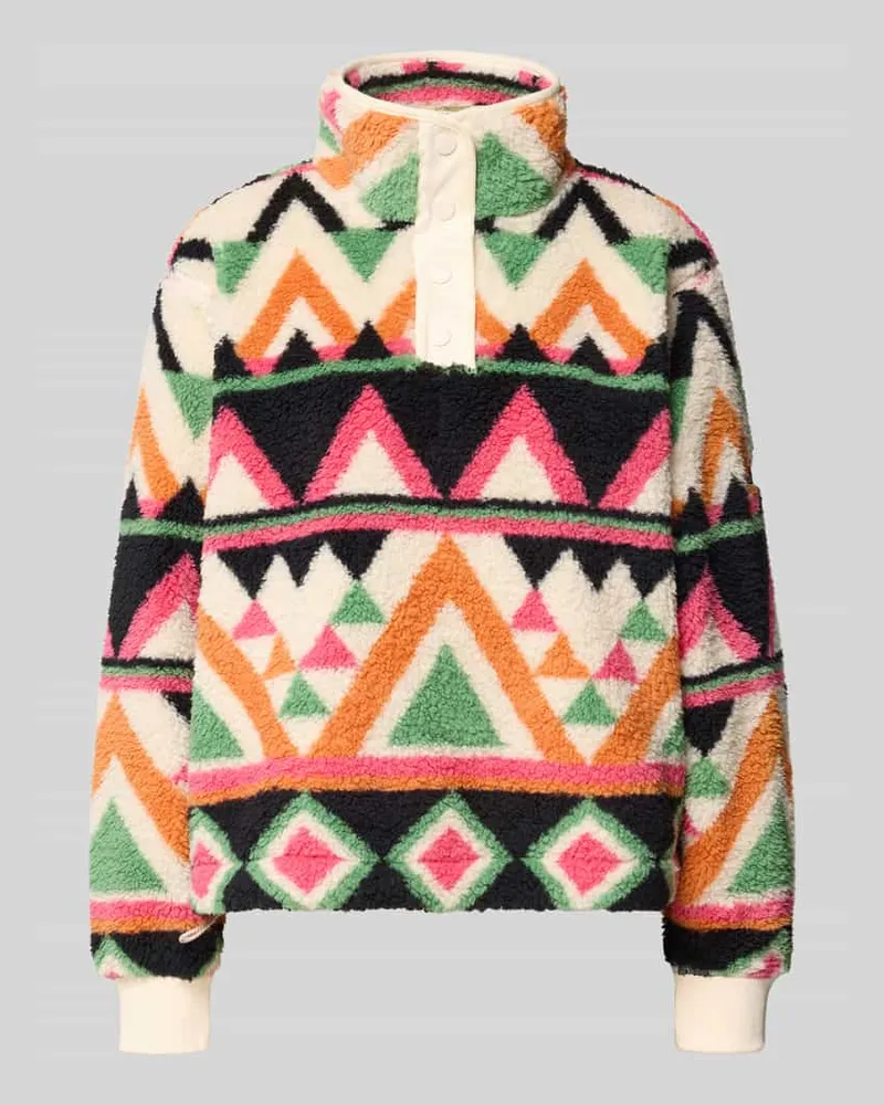 Superdry. Regular Fit Pullover mit Stehkragen Modell 'Soft Offwhite