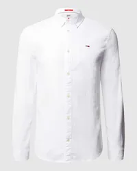 Tommy Hilfiger Slim Fit Freizeithemd aus Oxford Weiss