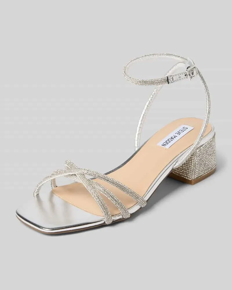 Steve Madden Sandalette mit Ziersteinbesatz Modell 'Cerena Silber