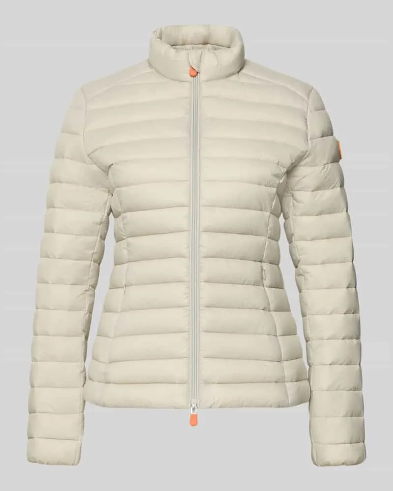 Save The Duck Slim Fit Steppjacke mit gefüttertem Stehkragen Modell 'Carly Beige