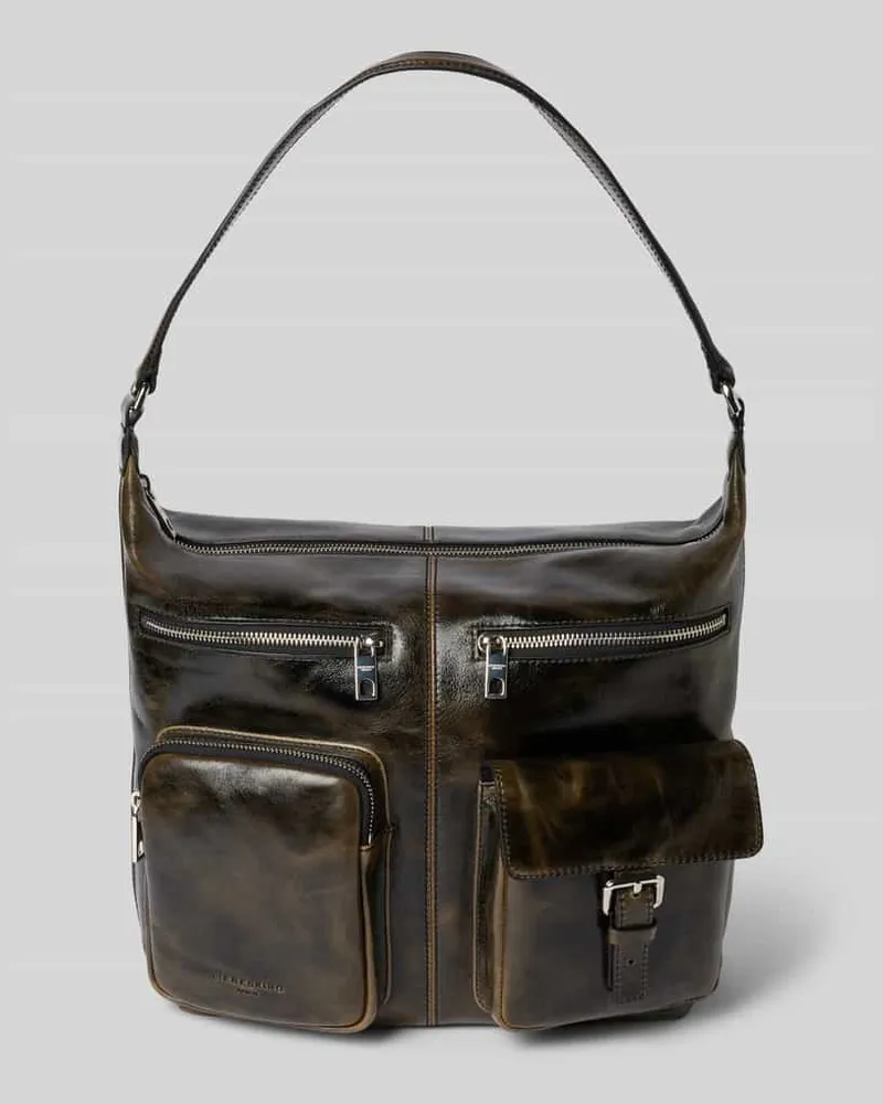 Liebeskind Handtasche aus Leder mit diversen Fächern Modell 'ANDREA HOBO M Dunkelbraun