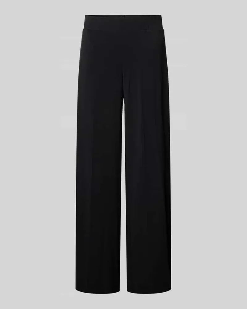Vera Mont Straight Leg Stoffhose mit elastischem Bund Black