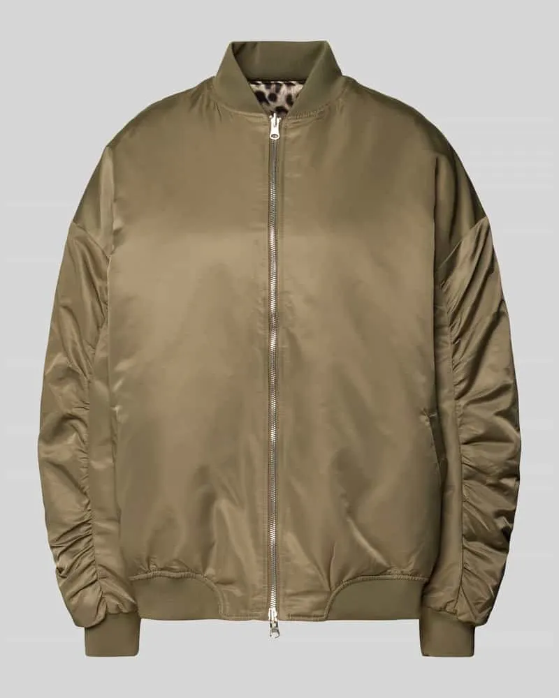 Miss Goodlife Bomberjacke mit Wendefunktion Oliv