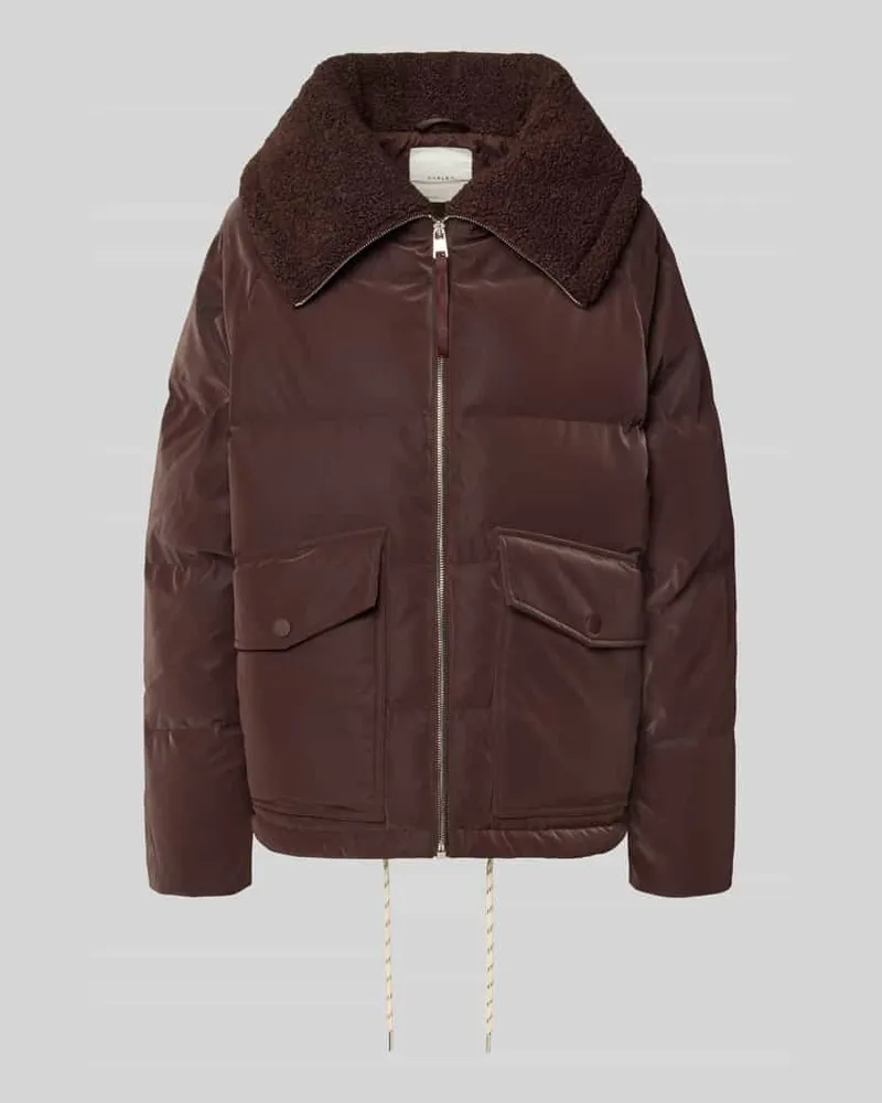 Varley Daunenjacke mit Pattentaschen Modell 'ROSEVILLE Dunkelbraun