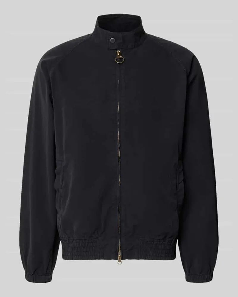 Barbour Regular Fit Bomberjacke aus reiner Baumwolle Dunkelblau