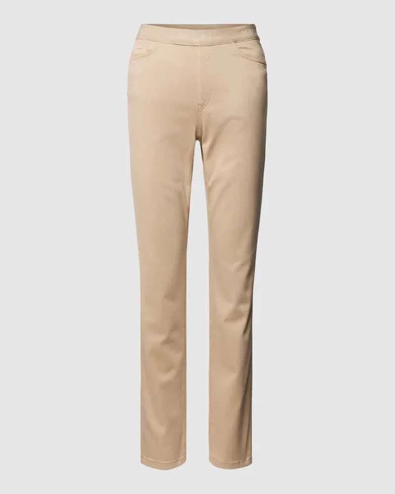 Marc Cain Stoffhose mit Label-Details Modell 'SIENA Beige