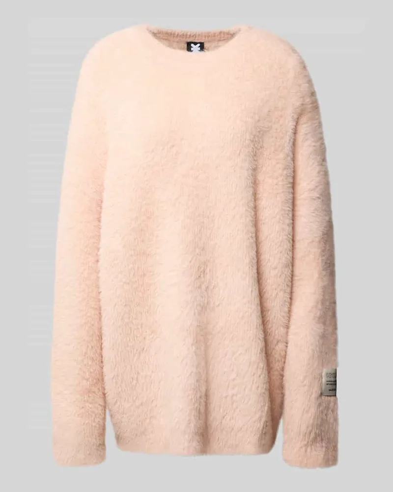 Karo Kauer Oversized Strickpullover mit Label-Detail Rose