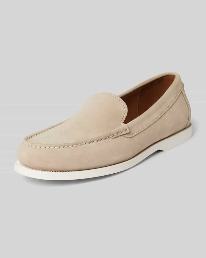 Ralph Lauren Lederloafer mit Ziernähten Modell 'MERTON VENETIAN Beige