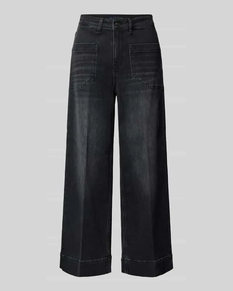 RAFFAELLO ROSSI  Wide Leg Jeans mit Bundfalten Modell 'MIRU 6/8 Mittelgrau