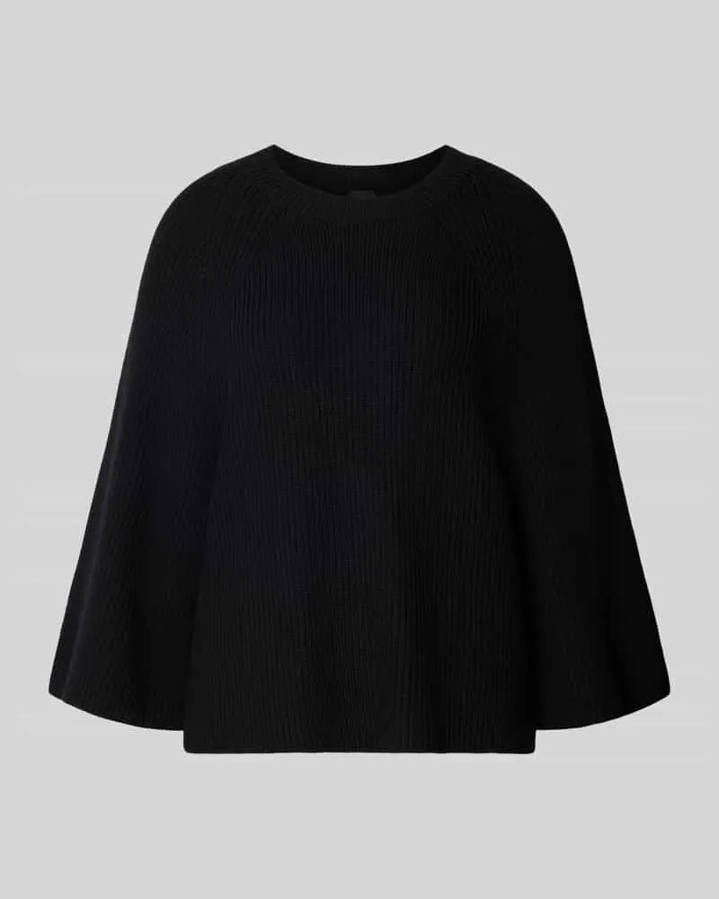 HUGO BOSS Pullover mit ausgestelltem 3/4-Arm Black