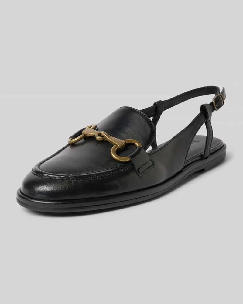 Marc O'Polo Sling Loafer mit Trensen-Schnalle Black