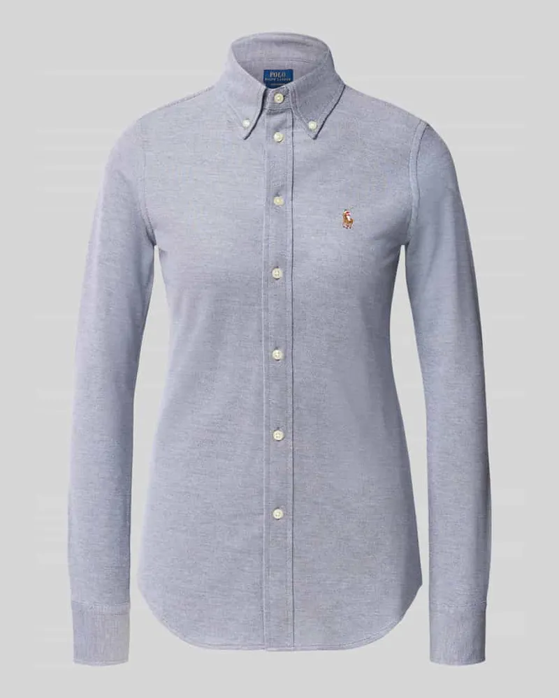 Ralph Lauren Regular Fit Hemdbluse aus reiner Baumwolle Marine