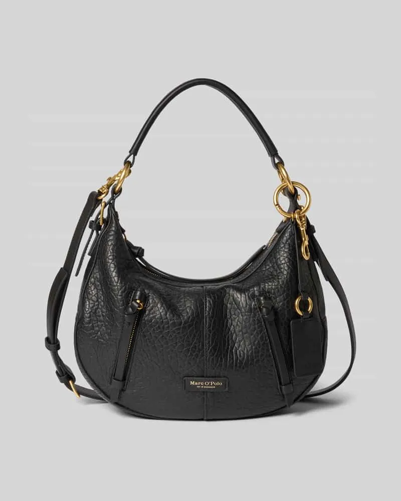 Marc O'Polo Umhängetasche aus echtem Schafsleder Modell 'HOBO BAG S Black