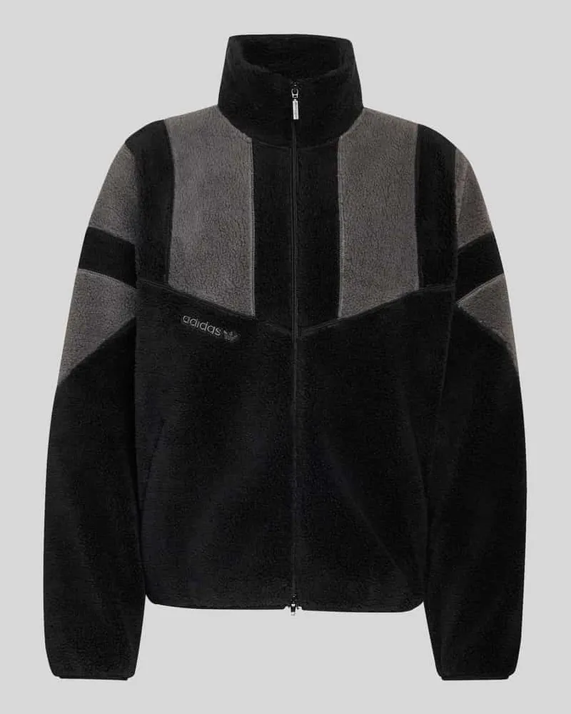 adidas Loose Fit Sweatjacke mit weichem Fleece-Innenfutter Black