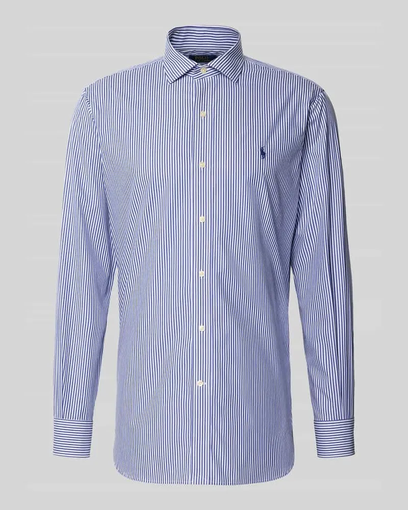 Ralph Lauren Regular Fit Business-Hemd mit Logo-Stitching Royal