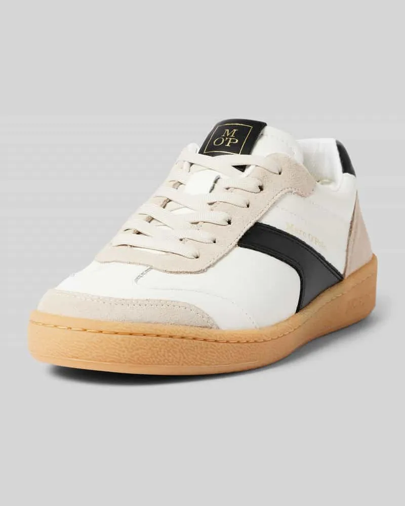 Marc O'Polo Low Top Sneaker aus edlem Rindleder Weiss