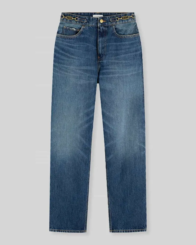 Tommy Hilfiger Tapered Fit Jeans aus reiner Baumwolle Bleu