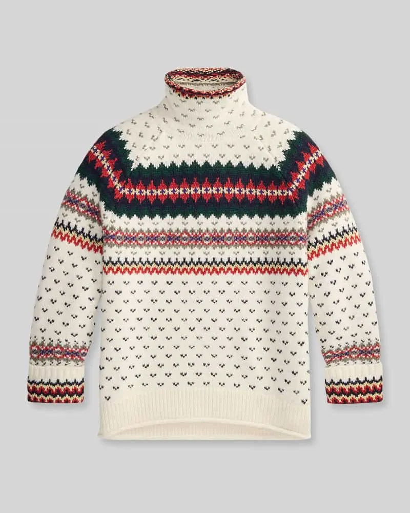 Ralph Lauren Relaxed Fit Rollkragenpullover aus Wollmix Offwhite