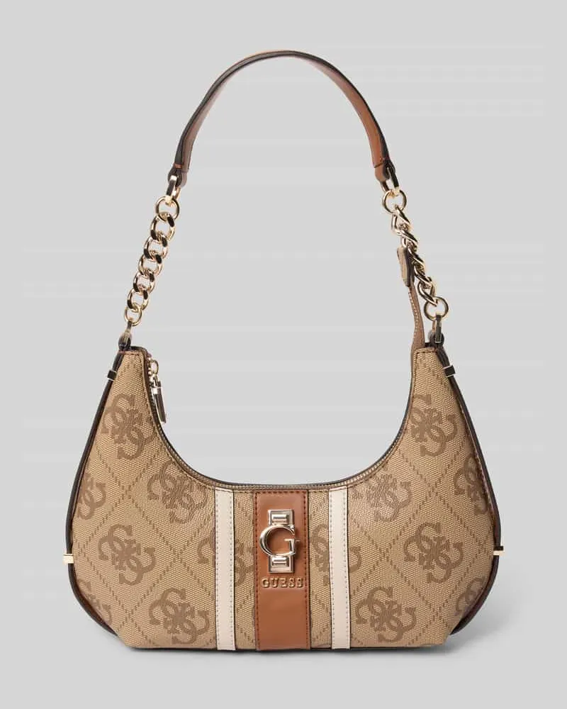 Guess Handtasche mit Label-Detail Modell 'ERENIA Hellbraun