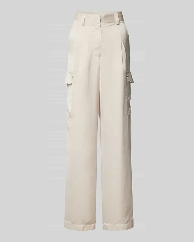 ba&sh Wide Leg Cargohose in schimmerndem Design Modell 'CARY Ecru