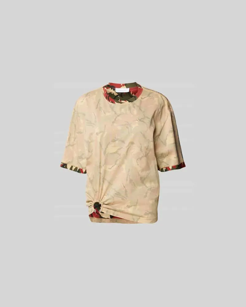 Paco Rabanne T-Shirt mit Label-Detail Beige