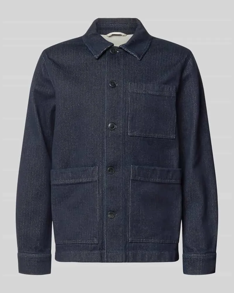 Closed Regular Fit Jacke aus reiner Baumwolle Jeansblau
