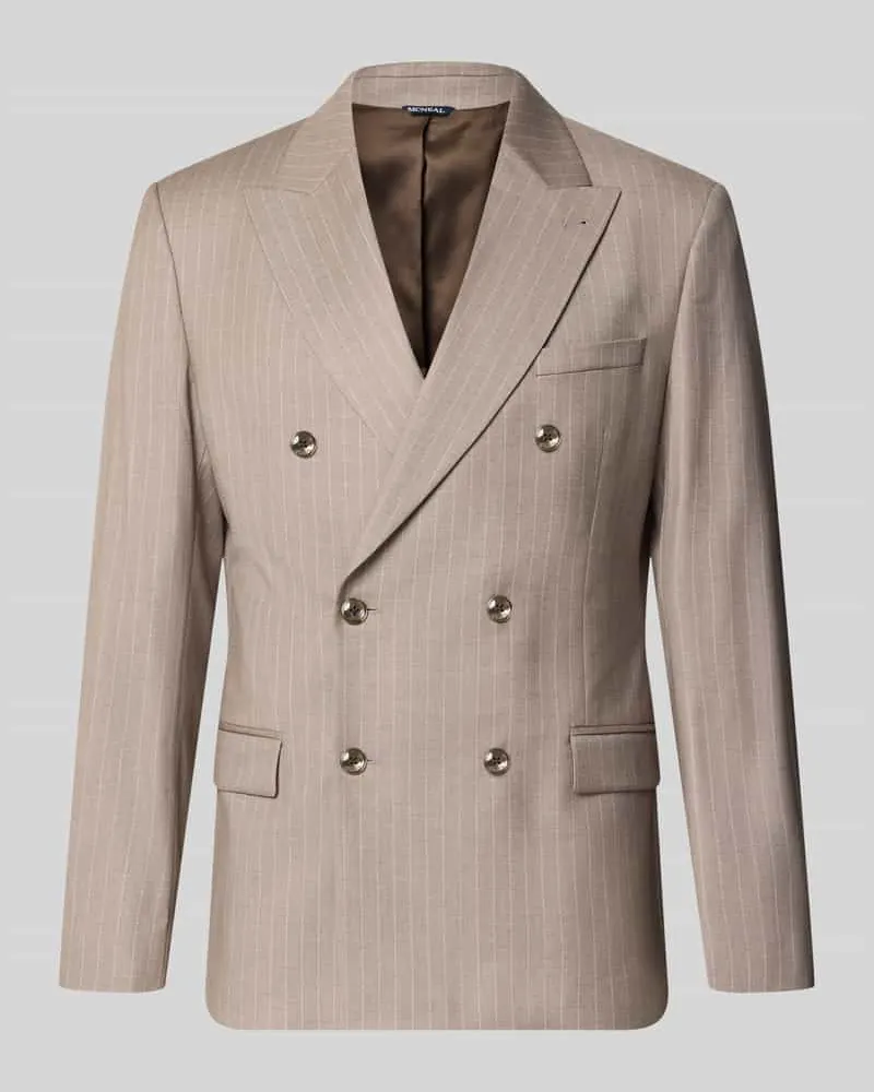 McNeal Slim Fit Sakko mit Pattentaschen Beige