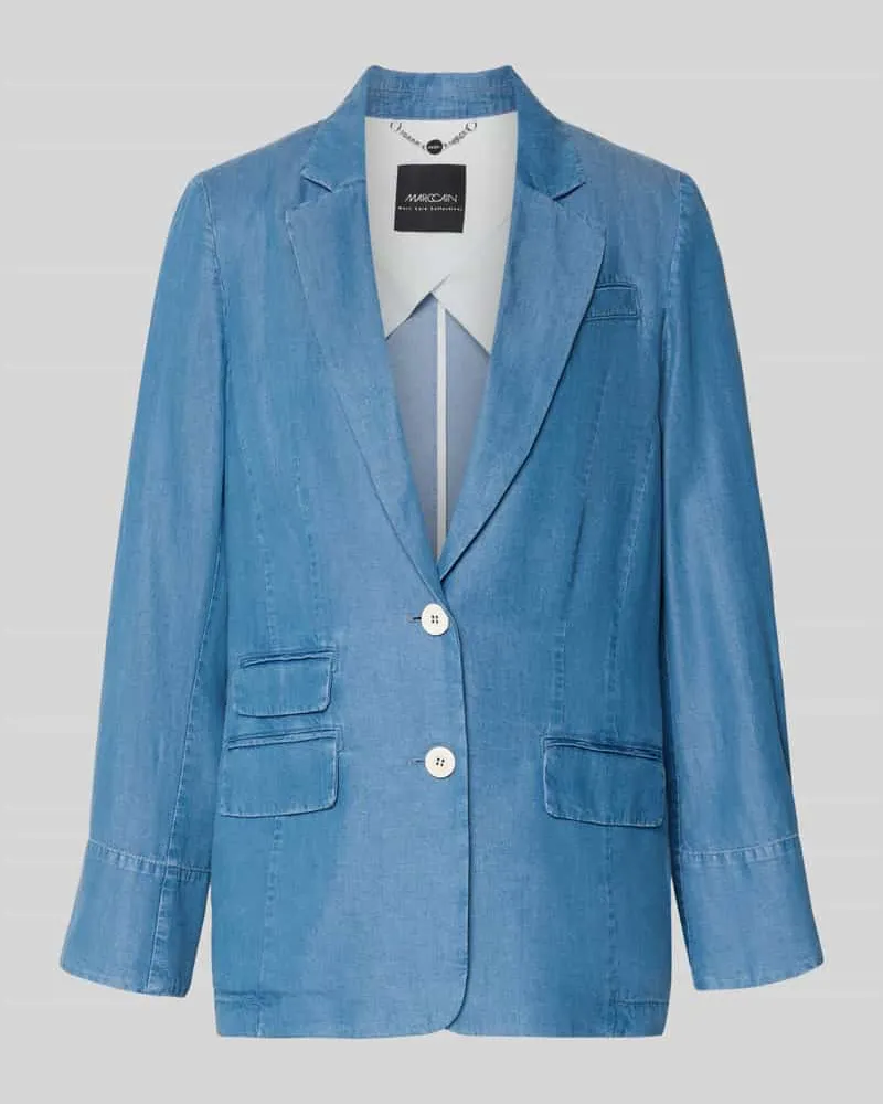 Marc Cain Relaxed Fit Blazer mit Pattentaschen Bleu