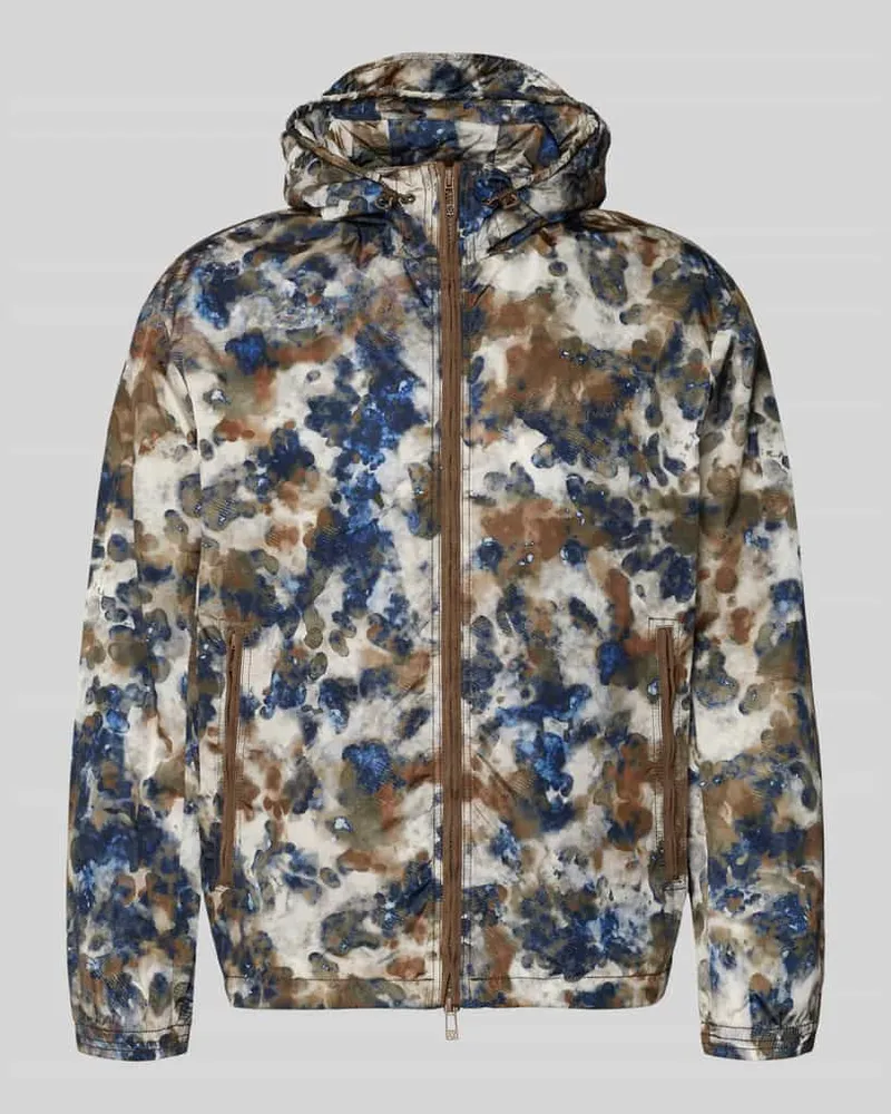 Armani Exchange Blouson mit Kapuze und Zweiwege-Reißverschluss Beige