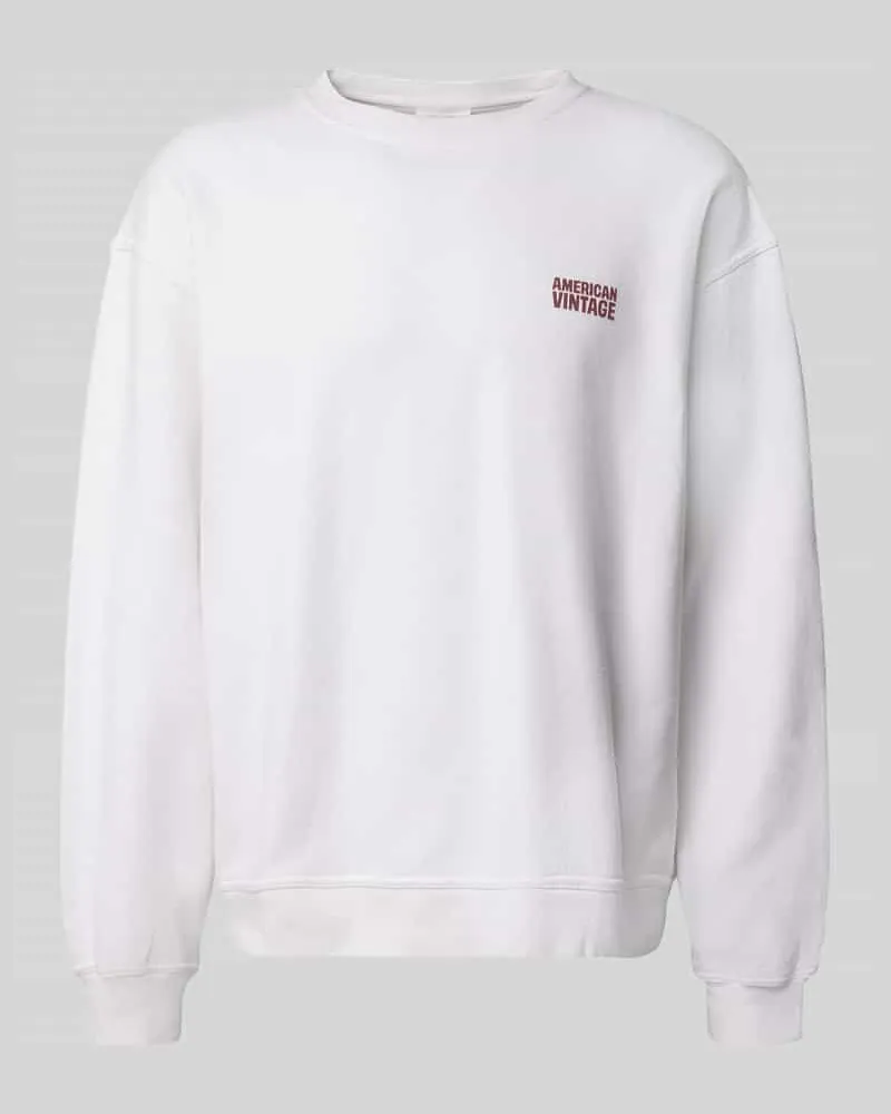 American Vintage Sweatshirt mit Logo Modell 'PLIZZY Weiss