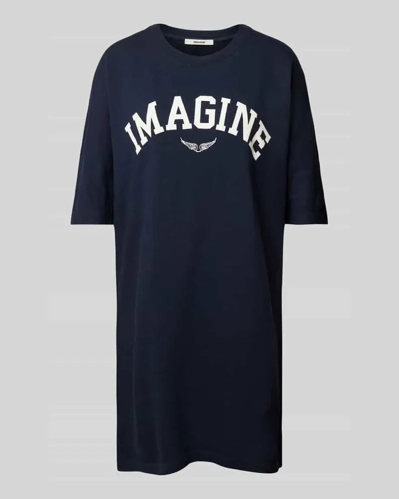 Zadig & Voltaire T-Shirt-Kleid mit Statement-Print Modell 'PORTMAN Marine