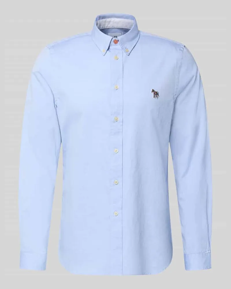 Paul Smith Tailored Fit Freizeithemd mit Button-Down-Kragen Hellblau